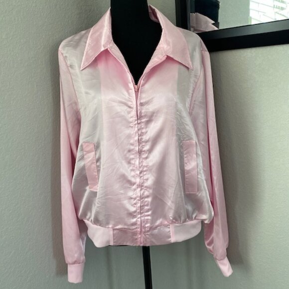 GREASE Pink Ladies Pink Satin Bomber Jacket XL - Picture 3 of 13